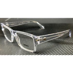 Versace Crystal 55mm Men's Clear Eyeglasses